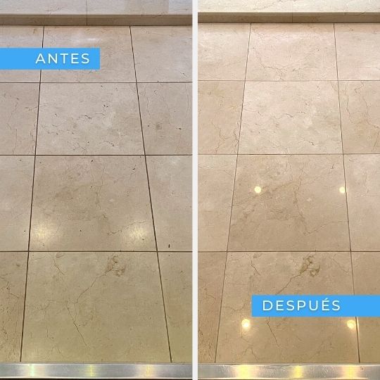 Abrillantado de suelos: antes y después